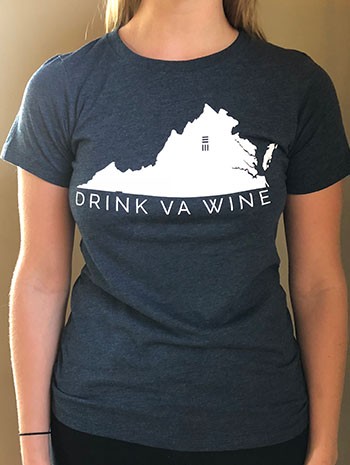 Ladies Navy DrinkVA Tshirt
